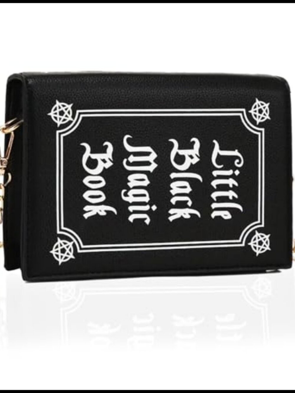 Small Crossbody Bag PU Leather Magic Book Purse with Chain Strap